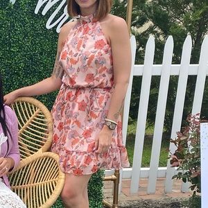 Floral halter sun dress